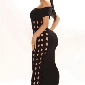 Fashion Nova Black Off Shoulder Dress